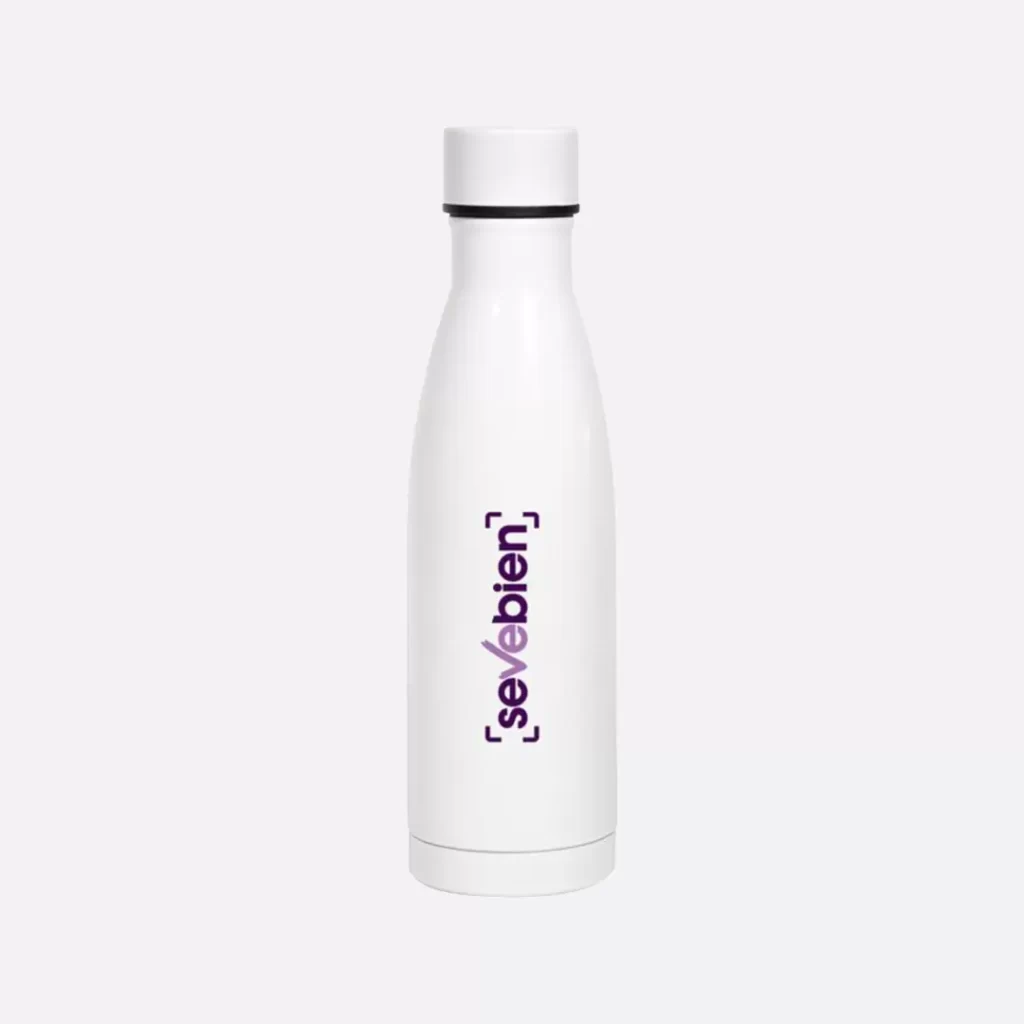 Botella térmica de acero inoxidable modelo Moai de 500ml con diseño monocolor uniforme y doble pared para obsequios corporativos