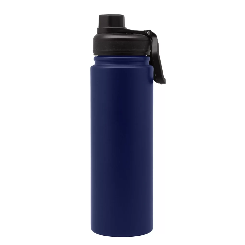Botella térmica deportiva modelo Sereok de 720ml en acero inoxidable con manija de transporte y boquilla a rosca para obsequios corporativos