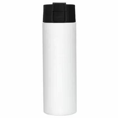 Botella térmica sublimable blanca de 450ml acero inoxidable con tapa de botón y traba de seguridad para obsequios corporativos personalizados