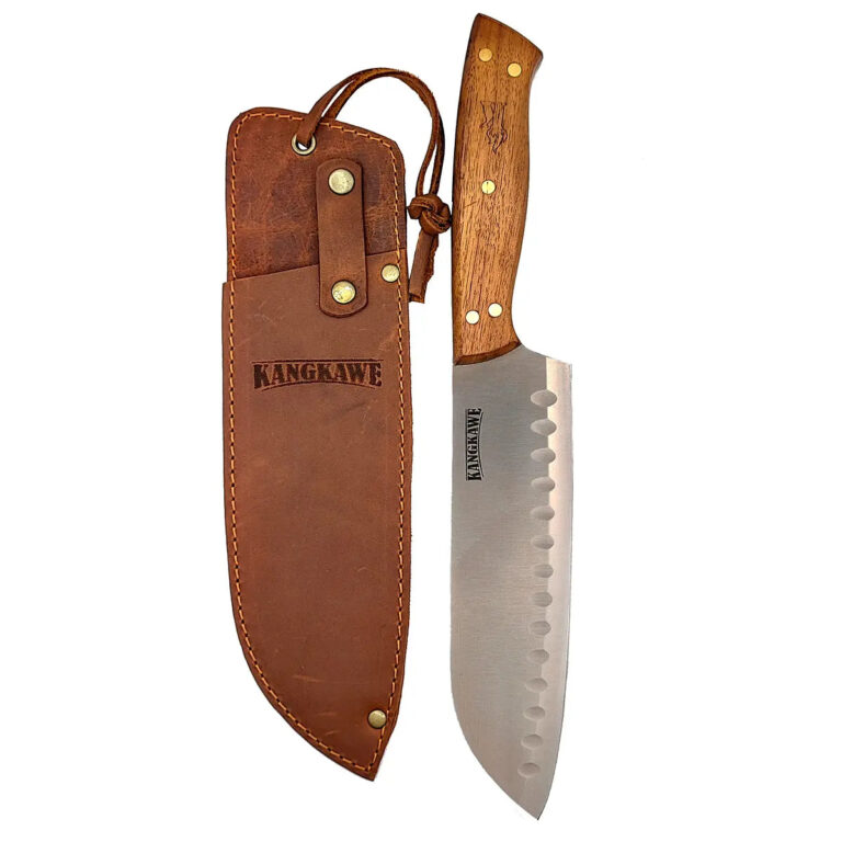 Cuchillo 7" Santoku Coñaripe con funda café - Imagen 3