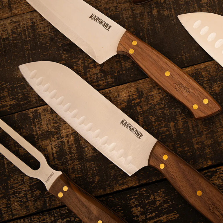 Cuchillo 7" Santoku Coñaripe con funda café - Imagen 2