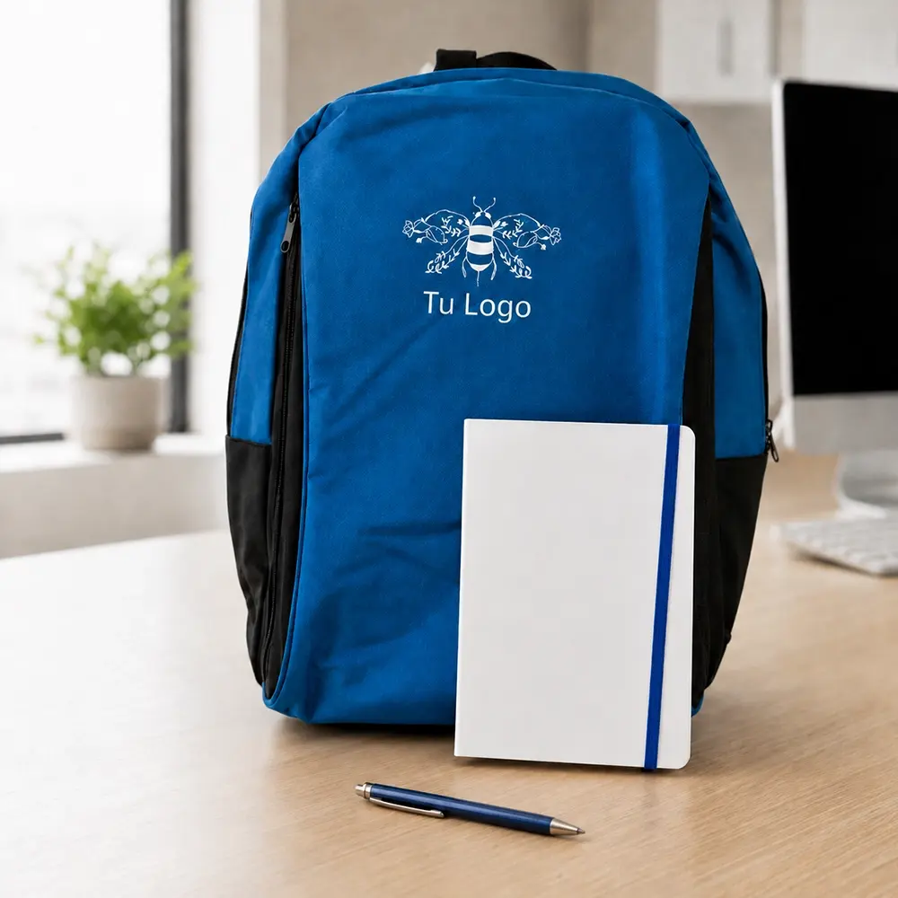 Kit de bienvenida Metrópolis corporativo con logo para empresa en Chile