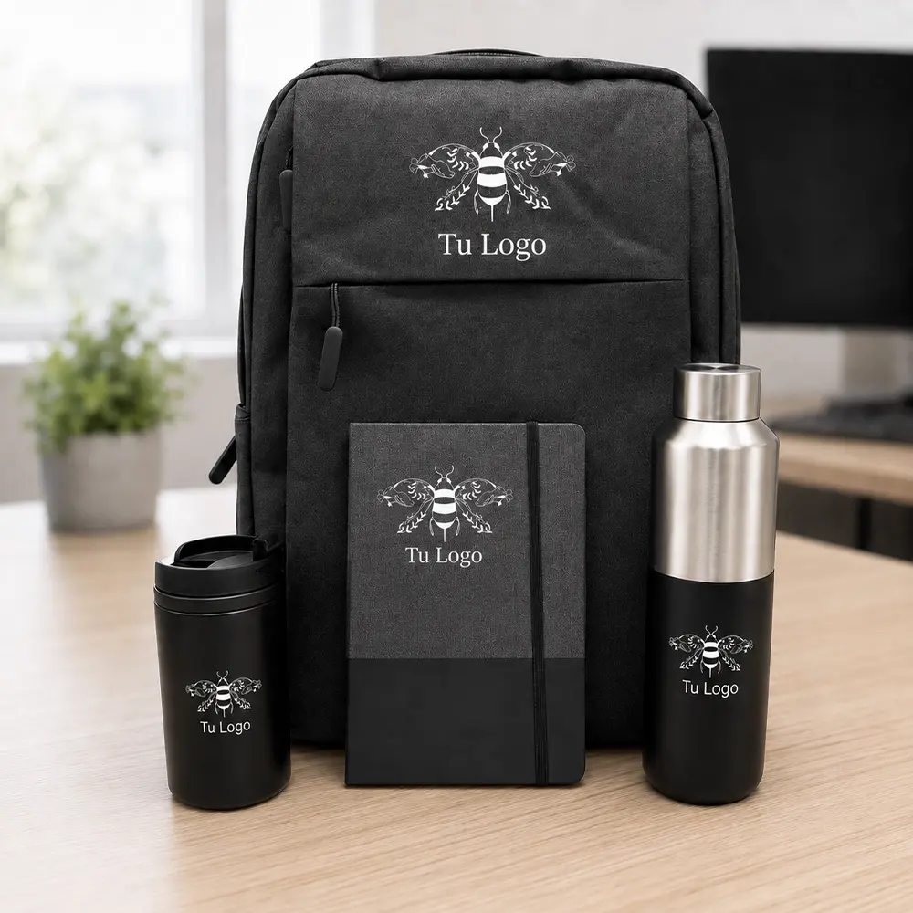 Kit de bienvenida Tribeca corporativo con logo para empresa en Chile