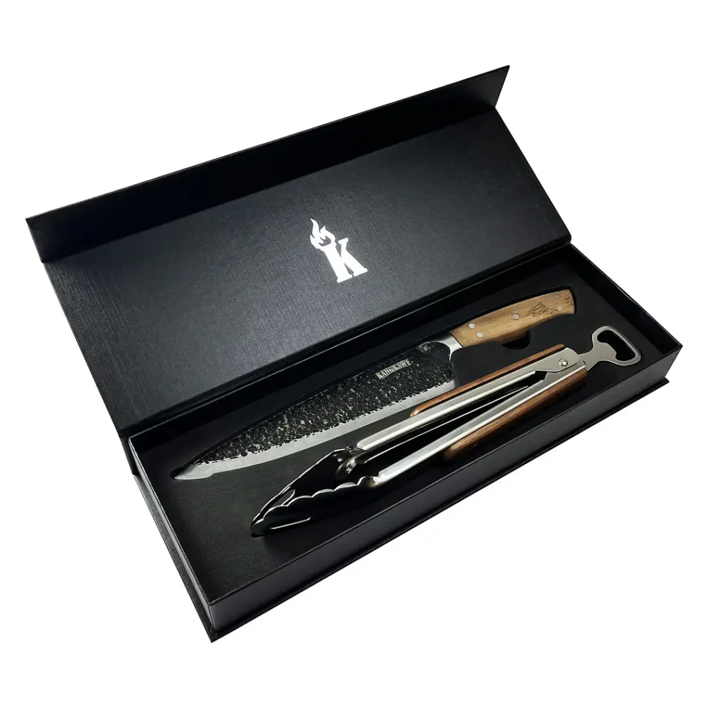 Set Parrillero Cuchillo Curacavi y Tenaza 10 Edicion Limitada Black